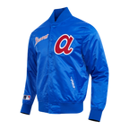MLB ATLANTA BRAVES SOUVENIR MEN'S SATIN JACKET (ROYAL BLUE)
