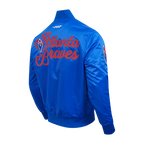 MLB ATLANTA BRAVES SOUVENIR MEN'S SATIN JACKET (ROYAL BLUE)