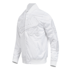 MLB ATLANTA BRAVES WHITE OUT MEN'S SATIN JACKET (WHITE)