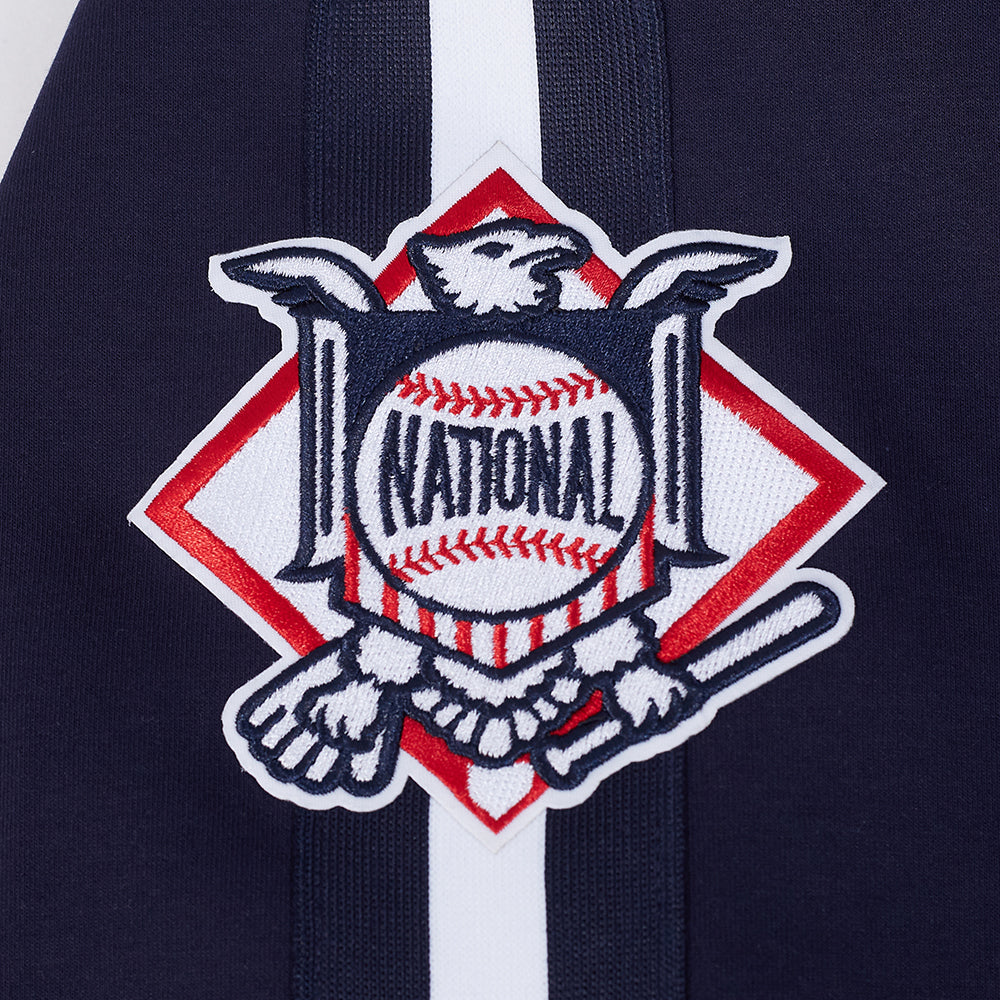 MLB ATLANTA BRAVES CURRENT LOGO PRO GAME DAY MEN'S DK JACKET (MIDNIGHT NAVY/WHITE)