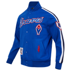 MLB ATLANTA BRAVES BLOUSON PRO GAME DAY EN MAILLE DOUBLE À LOGO COOPERSTOWN POUR HOMME (BLEU ROYAL/BLANC/MARINE MINUIT)
