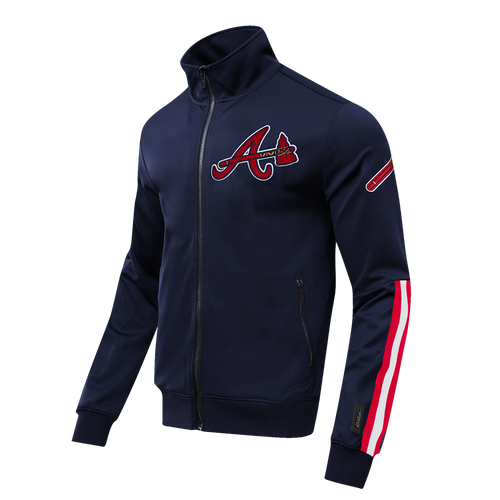 MLB ATLANTA BRAVES CLASSIC MEN'S TRACK JACKET (MIDNIGHT NAVY)