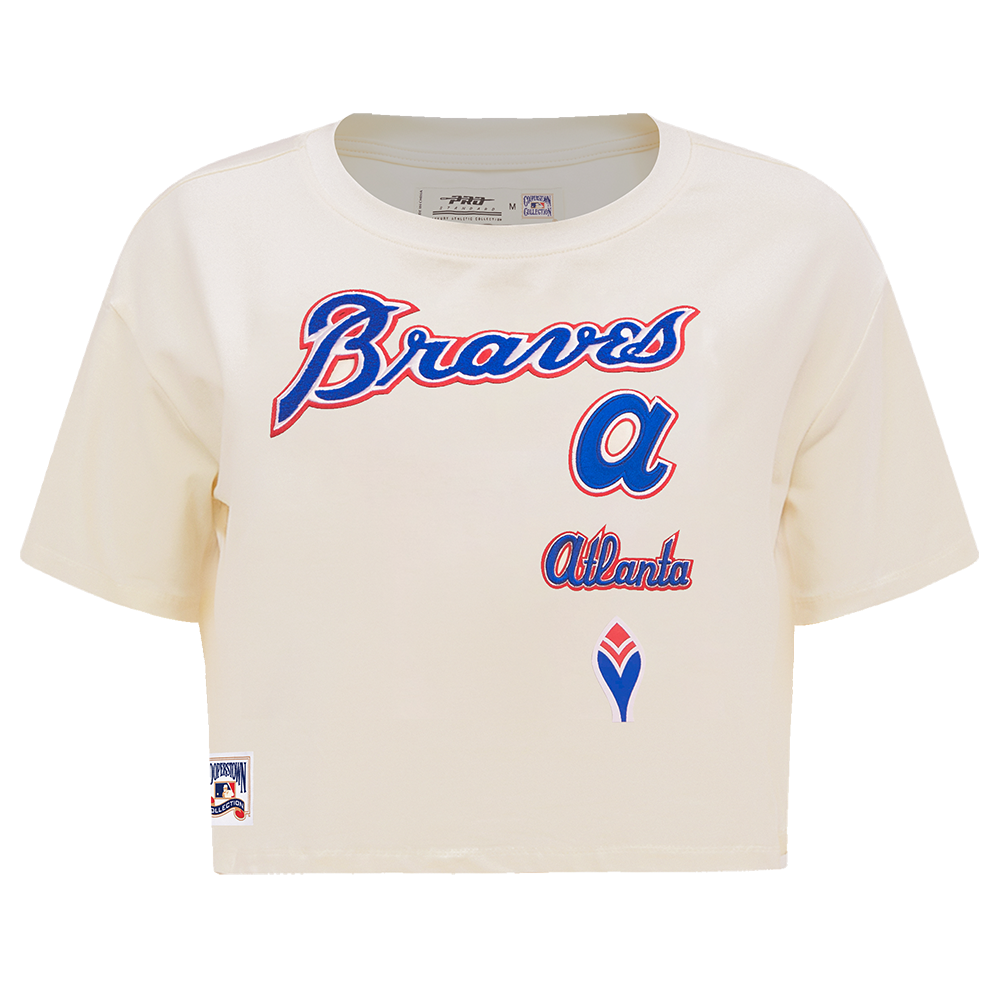 MLB ATLANTA BRAVES RETRO CLASSIC HAUT À COUPE CARRÉE POUR FEMME (COQUILLE D'ŒUF)
