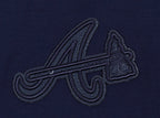 MLB ATLANTA BRAVES TRIPLE TONAL T-SHIRT EN JERSEY SIMPLE À COUPE CARRÉE POUR FEMME (MARINE MINUIT)