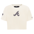 MLB ATLANTA BRAVES REVERSE FRENCH TERRY HAUT EN JERSEY SIMPLE À COUPE CARRÉE POUR FEMME (COQUILLE D'ŒUF)