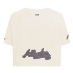 MLB ATLANTA BRAVES REVERSE FRENCH TERRY HAUT EN JERSEY SIMPLE À COUPE CARRÉE POUR FEMME (COQUILLE D'ŒUF)