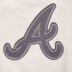 MLB ATLANTA BRAVES REVERSE FRENCH TERRY HAUT EN JERSEY SIMPLE À COUPE CARRÉE POUR FEMME (COQUILLE D'ŒUF)