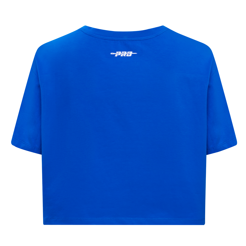 MLB ATLANTA BRAVES RETRO ELEVATION WOMEN'S SINGLE JERSEY BOXY TOP (ROYAL BLUE)