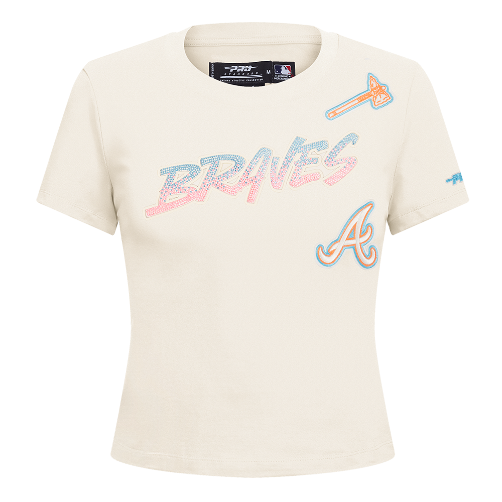 MLB ATLANTA BRAVES HIGH IMPACT HAUT BABY DOLL POUR FEMME (COQUILLE D'ŒUF)