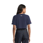 MLB ATLANTA BRAVES CLASSIC CHENILLE HAUT EN JERSEY SIMPLE À COUPE CARRÉE POUR FEMME (MARINE MINUIT)