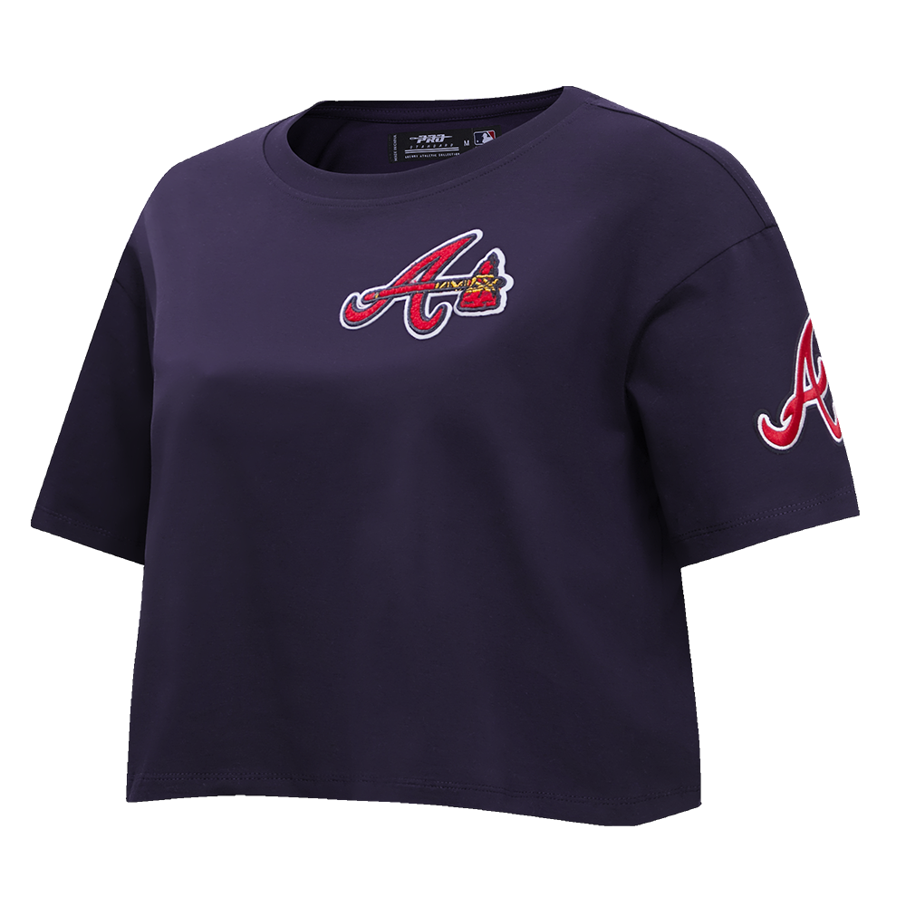 MLB ATLANTA BRAVES CLASSIC WOMEN'S BOXY TOP (MIDNIGHT NAVY)