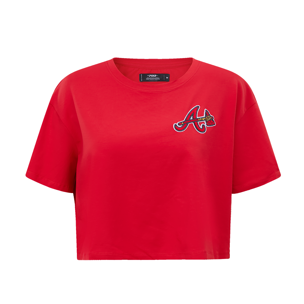 MLB ATLANTA BRAVES CLASSIC HAUT À COUPE CARRÉE POUR FEMME (ROUGE)
