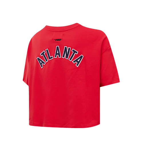 MLB ATLANTA BRAVES CLASSIC WOMEN'S BOXY TOP (RED)