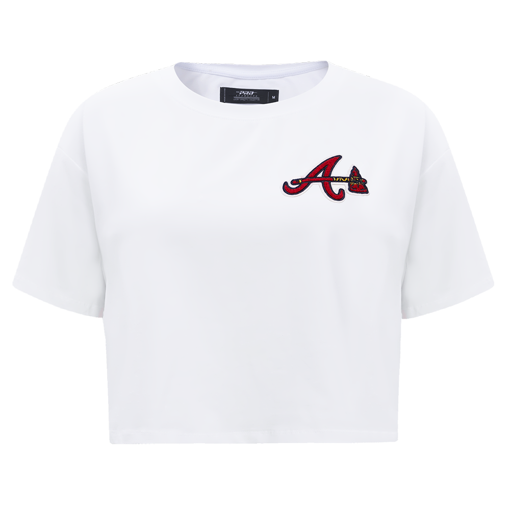 MLB ATLANTA BRAVES CLASSIC HAUT À COUPE CARRÉE POUR FEMME (BLANC)