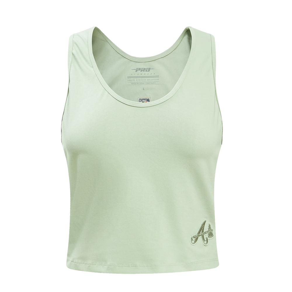 MLB ATLANTA BRAVES NEUTRAL WOMEN'S FITTED RACERBACK (MOSS)