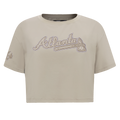 MLB ATLANTA BRAVES NEUTRAL WOMEN'S BOXY TOP (TAUPE)