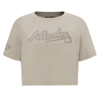MLB ATLANTA BRAVES NEUTRAL WOMEN'S BOXY TOP (TAUPE)