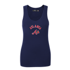 MLB ATLANTA BRAVES CLASSIC WOMEN'S RELAXED FIT RACERBACK (MIDNIGHT NAVY)