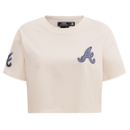 MLB ATLANTA BRAVES VARSITY BLUES HAUT À COUPE CARRÉE POUR FEMME (LIN)