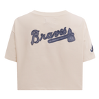 MLB ATLANTA BRAVES VARSITY BLUES HAUT À COUPE CARRÉE POUR FEMME (LIN)
