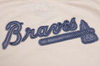 MLB ATLANTA BRAVES VARSITY BLUES HAUT À COUPE CARRÉE POUR FEMME (LIN)