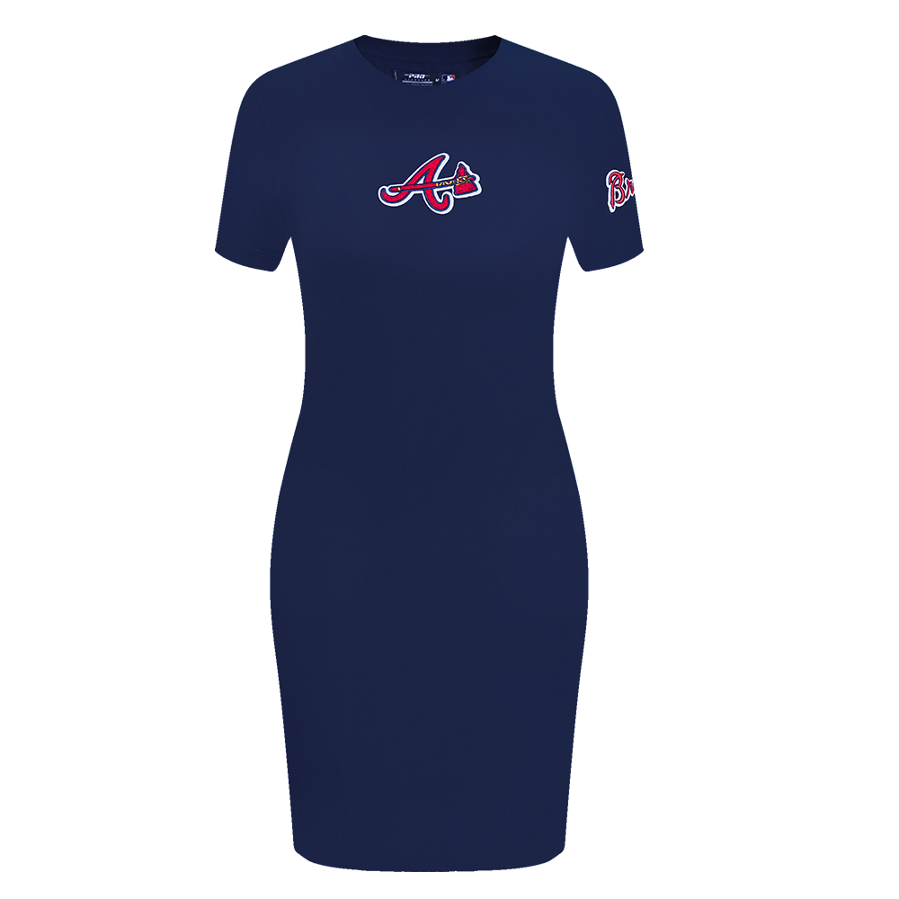 MLB ATLANTA BRAVES CLASSIC ROBE MOULANTE POUR FEMME (MARINE MINUIT)
