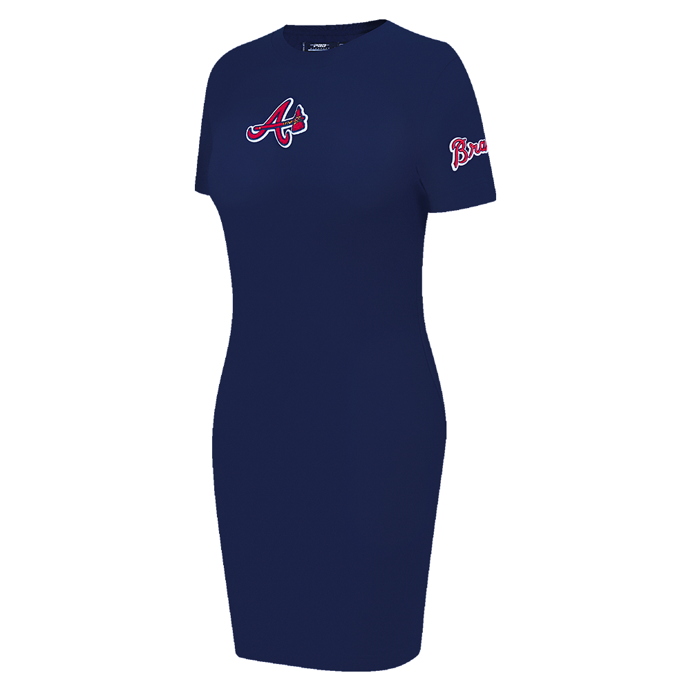 MLB ATLANTA BRAVES CLASSIC ROBE MOULANTE POUR FEMME (MARINE MINUIT)