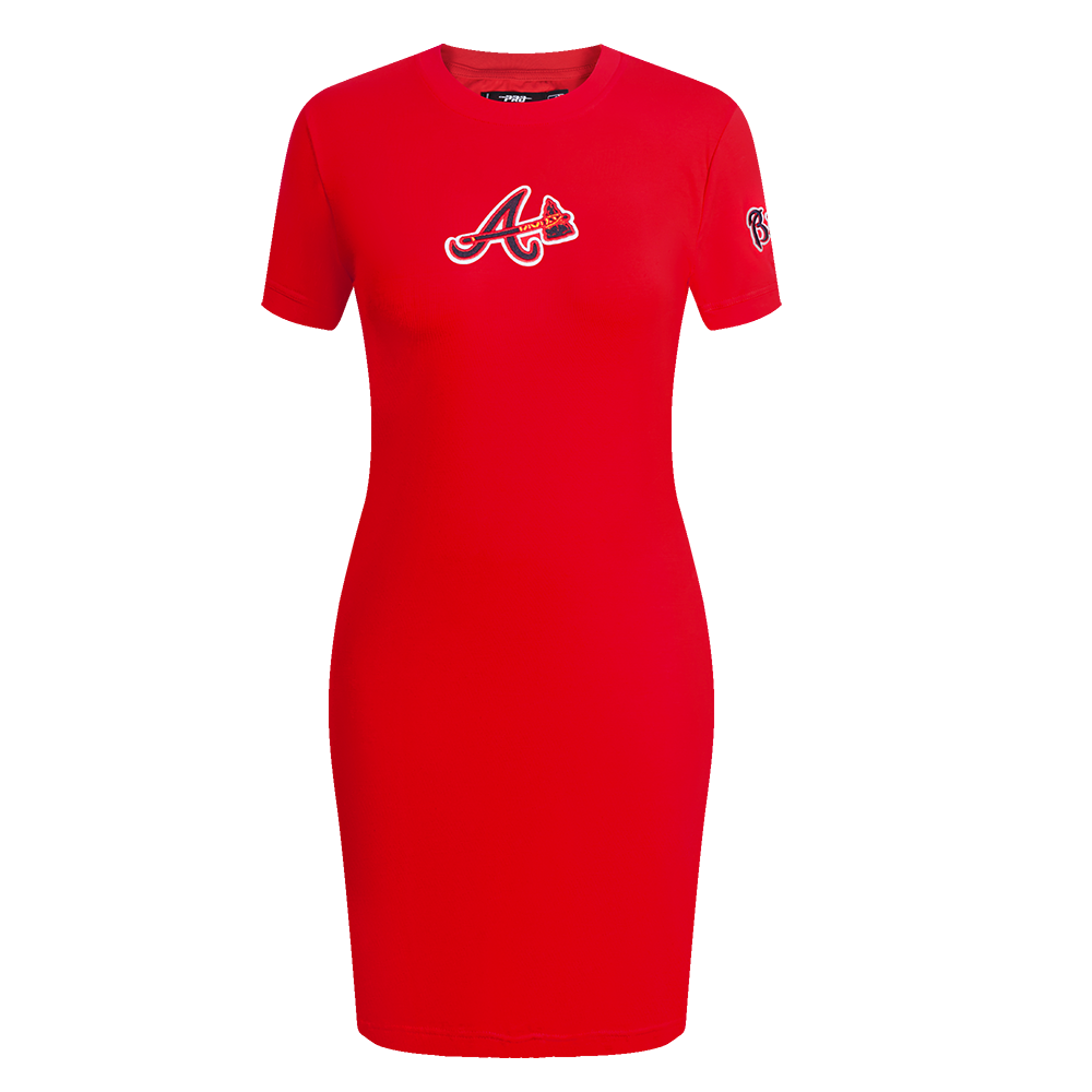 MLB ATLANTA BRAVES CLASSIC ROBE MOULANTE POUR FEMME (ROUGE)