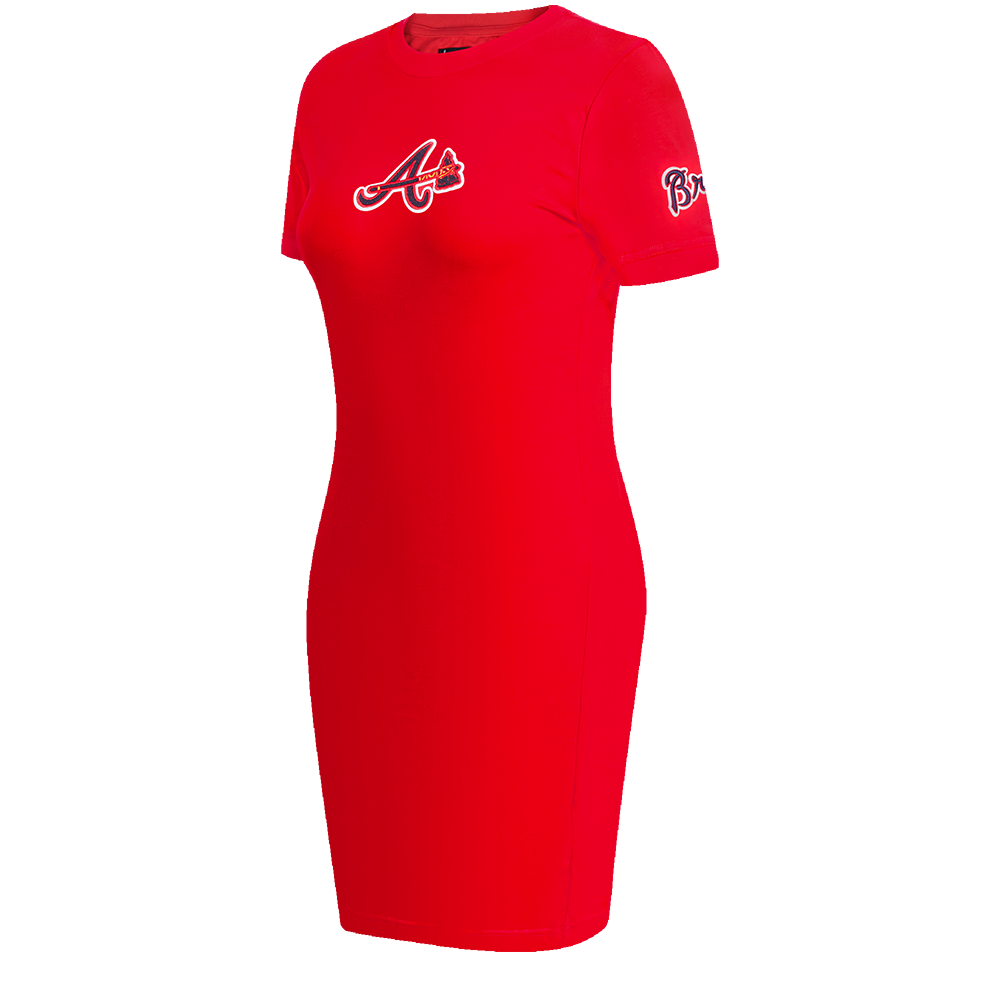 MLB ATLANTA BRAVES CLASSIC WOMEN'S BODYCON DRESS (RED)