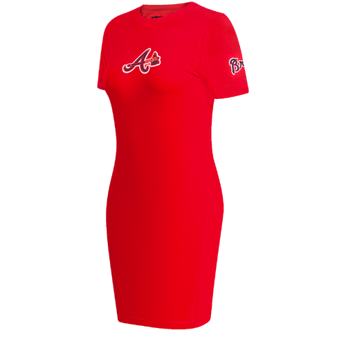 MLB ATLANTA BRAVES CLASSIC WOMEN'S BODYCON DRESS (RED)