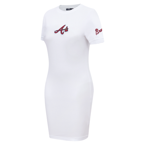 MLB ATLANTA BRAVES CLASSIC WOMEN'S BODYCON DRESS (WHITE)