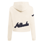 MLB ATLANTA BRAVES TRIPLE TONAL CHANDAIL À CAPUCHON EN MAILLE DOUBLE À GLISSIÈRE POUR FEMME (COQUILLE D'ŒUF)