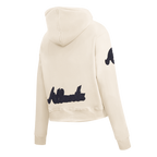 MLB ATLANTA BRAVES TRIPLE TONAL CHANDAIL À CAPUCHON EN MAILLE DOUBLE À GLISSIÈRE POUR FEMME (COQUILLE D'ŒUF)