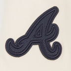 MLB ATLANTA BRAVES TRIPLE TONAL CHANDAIL À CAPUCHON EN MAILLE DOUBLE À GLISSIÈRE POUR FEMME (COQUILLE D'ŒUF)