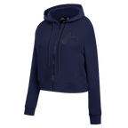 MLB ATLANTA BRAVES TRIPLE TONAL WOMEN'S DOUBLE KNIT FULL ZIP HOODIE (MIDNIGHT NAVY)