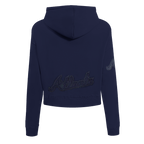 MLB ATLANTA BRAVES TRIPLE TONAL WOMEN'S DOUBLE KNIT FULL ZIP HOODIE (MIDNIGHT NAVY)