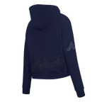 MLB ATLANTA BRAVES TRIPLE TONAL WOMEN'S DOUBLE KNIT FULL ZIP HOODIE (MIDNIGHT NAVY)