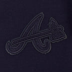 MLB ATLANTA BRAVES TRIPLE TONAL WOMEN'S DOUBLE KNIT FULL ZIP HOODIE (MIDNIGHT NAVY)