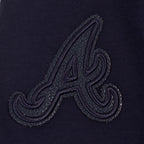 MLB ATLANTA BRAVES TRIPLE TONAL WOMEN'S DOUBLE KNIT FULL ZIP HOODIE (MIDNIGHT NAVY)
