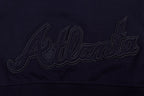 MLB ATLANTA BRAVES TRIPLE TONAL WOMEN'S DOUBLE KNIT FULL ZIP HOODIE (MIDNIGHT NAVY)