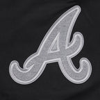 MLB ATLANTA BRAVES REVERSE FRENCH TERRY CHANDAIL À COL ROND EN MOLLETON POUR FEMME (NOIR)