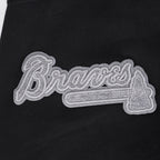 MLB ATLANTA BRAVES REVERSE FRENCH TERRY CHANDAIL À COL ROND EN MOLLETON POUR FEMME (NOIR)