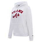 MLB ATLANTA BRAVES CLASSIC WOMEN'S PULLOVER HOODIE (WHITE)