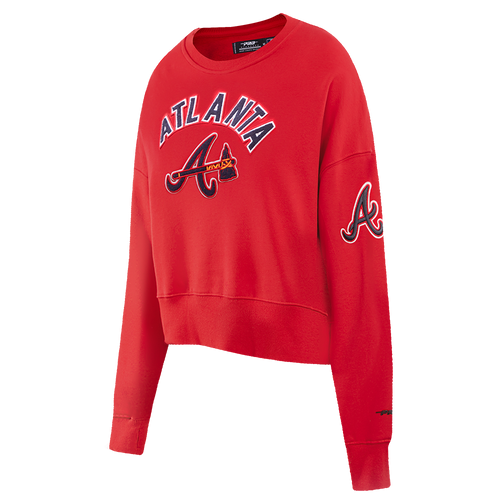 MLB ATLANTA BRAVES CLASSIC WOMEN'S CREWNECK (RED)