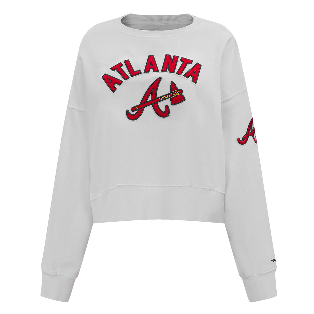 MLB ATLANTA BRAVES CLASSIC CHANDAIL À COL ROND POUR FEMME (BLANC)