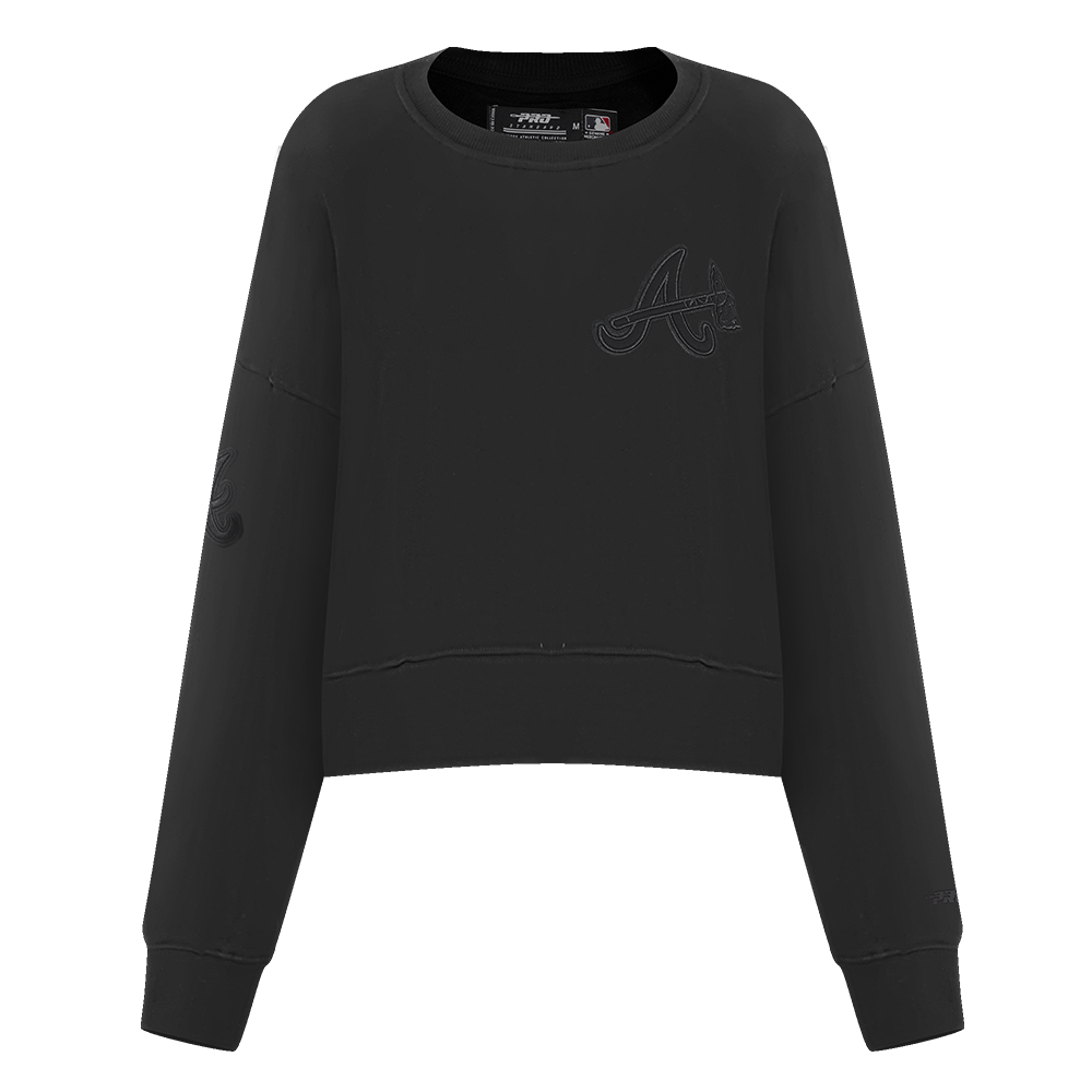 MLB ATLANTA BRAVES NEUTRAL WOMEN'S CREWNECK (BLACK)