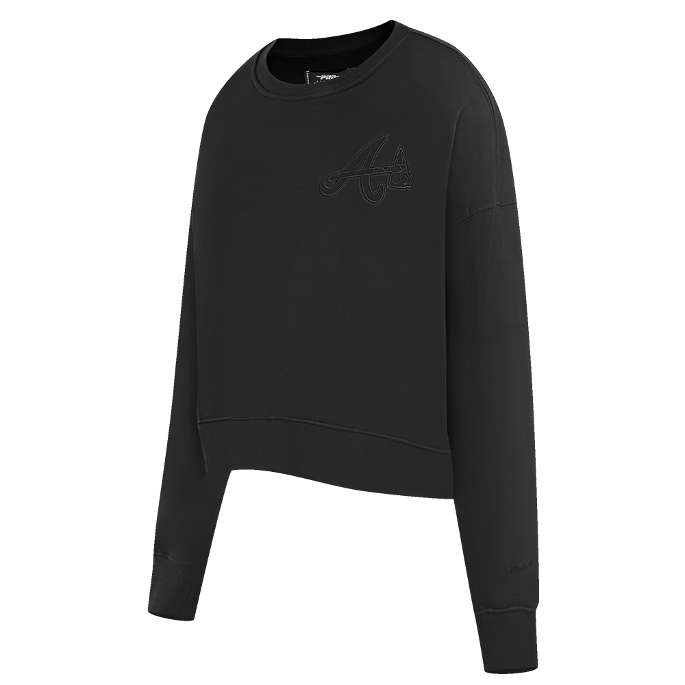 MLB ATLANTA BRAVES NEUTRAL WOMEN'S CREWNECK (BLACK)
