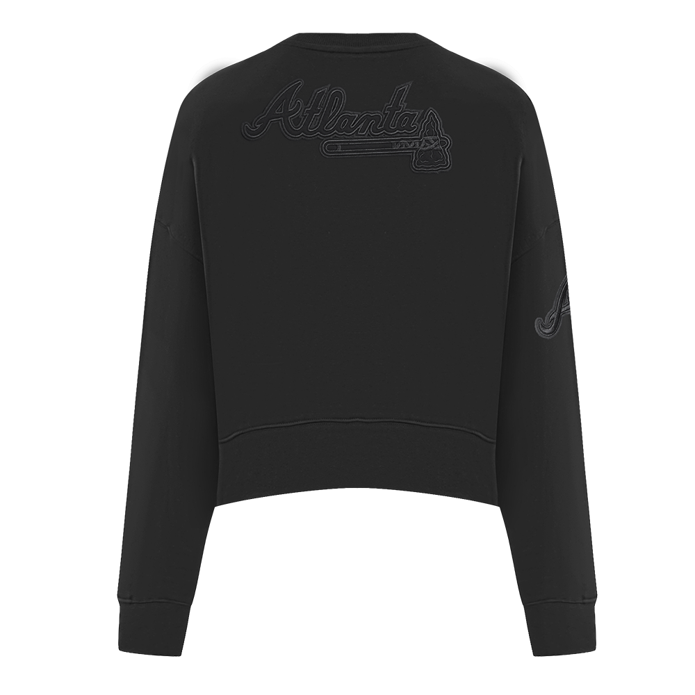 MLB ATLANTA BRAVES NEUTRAL WOMEN'S CREWNECK (BLACK)