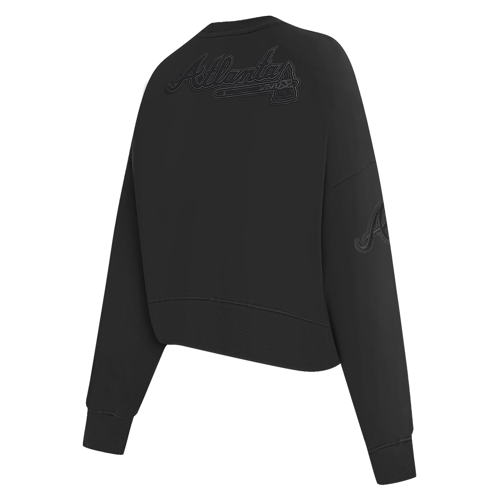 MLB ATLANTA BRAVES NEUTRAL WOMEN'S CREWNECK (BLACK)