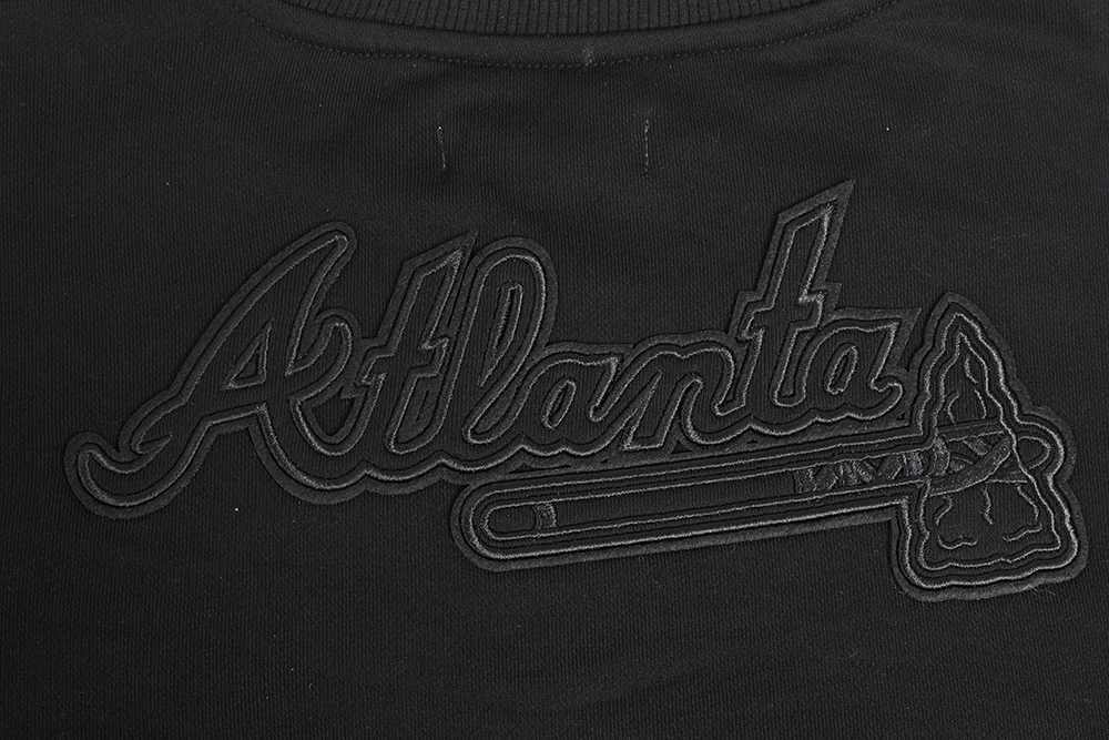 MLB ATLANTA BRAVES NEUTRAL WOMEN'S CREWNECK (BLACK)